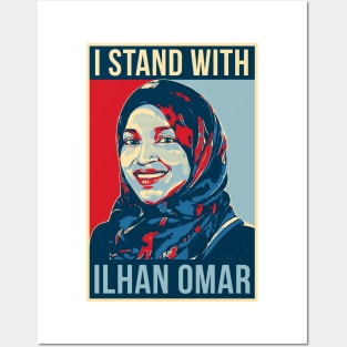 I Stand With Ilhan Omar Posters and Art